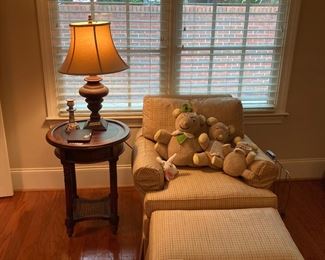 Hickory Chair club chair & ottoman