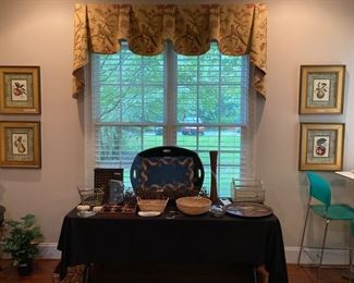 Botanicals, wooden painted tray