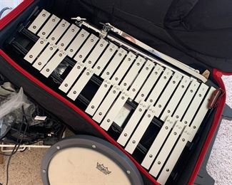 Xylophone, snare drum, musical instruments 
