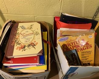 Books, scrapbooking items 