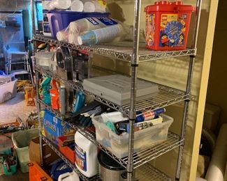 Second set of very nice rollable kitchen shelving units with adjustable shelves 