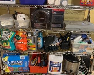 Tools, cleaning items, gloves