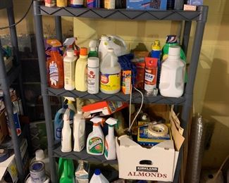 Cleaning supplies, paints