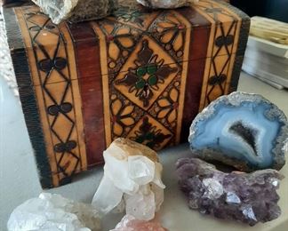 Amethyst, crystal, agate, rocks