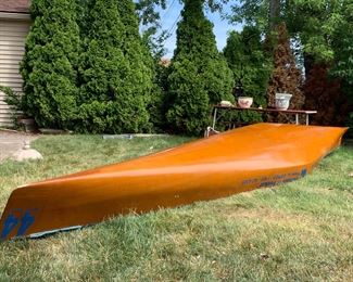 Very nice vintage Wabash Valley canoe and racing canoe 