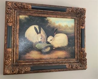 Framed bunny print
