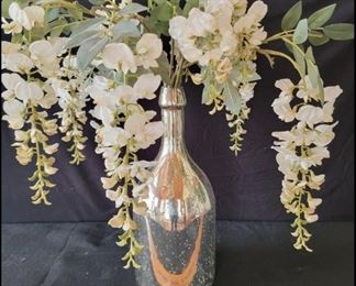 Mercury glass vase and florals