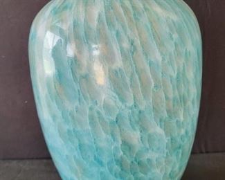 Large art glass vase