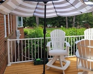 Outdoor umbrella and stand