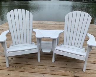 Poly adirondack chair set