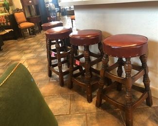 Set of 4 HEAVY padded seat bar stools