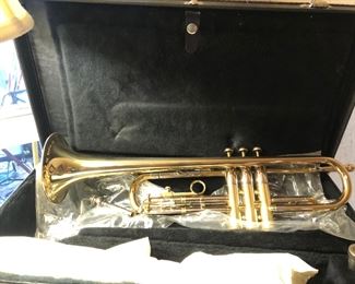 H.E. Olds & Sons trumpet & case
