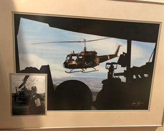 "Huey" - signed by both artist & pilot