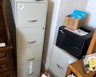 Metal file cabinets and office items