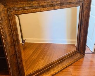 large wooden and gilt mirror