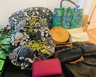 Vera Bradley handbags, wallets, and totes