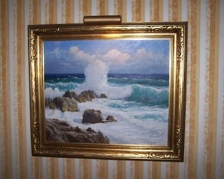 SEASCAPE OIL PON CANVAS--SIGNED "FEDRICO"