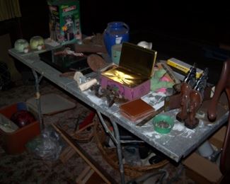 TABLE OF MISC. IN THE ATTIC