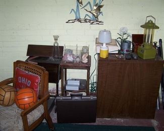 FILE CABINET & SMALL STAND & MISC.