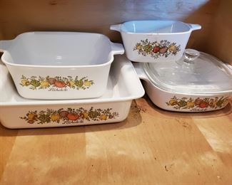Vintage Corning Ware SPICE of LIFE Cooking Dishes