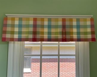 Buffalo Check Curtains & Valance. Curtains Measures 48" W x 75" H. Valence Measures 54" W. Photo 3 of 3.