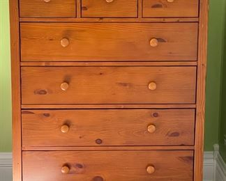 Land of Nod 7-Drawer Chest of Drawers. Measures 38.5" W x 18.5" D x 49" H.