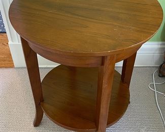 Bedside Table. Measures 19.5" D x 24" H. Photo 2 of 2.