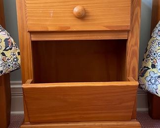 Land of Nod Bedside Table. Measures 20" W x 14" D x 27" H.