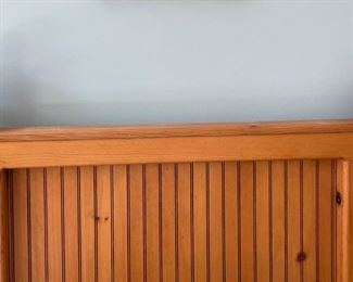 Land of Nod Twin Bed with Optional Guard Rails - 2 Available. Headboard Finial Measures 54" H. Photo 2 of 4.