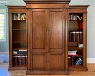 Media Cabinet / Book Case. Measures 104" W x 84" H. Photo 1 of 2.