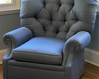 Calico Corners Arm Chair & Ottoman. Chair Measures 38" At Widest. May Need Reupholstering. Photo 2 of 6.