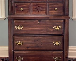 Vintage Queen Anne Chest of Drawers. Measures 35.5" x 18" D x 51" H. Great As Is But Would Be Fabulous Painted Too! Ask Us About Custom Painting. Photo 1 of 3.