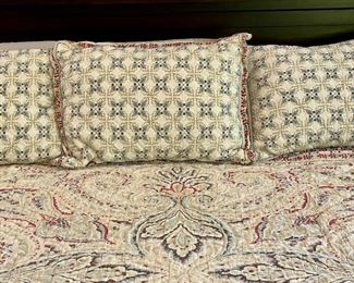 Pottery Barn King Quilt & Pillow Shams. Photo 1 of 2.