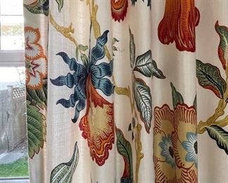 Scalamandre Curtain Panels - 4 Available. Each Measures 104" H x 48" W. Photo 2 of 3.