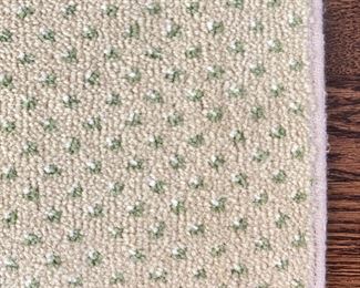 Neutral Area Rug with Light Green Checks. Photo 3 of 3.