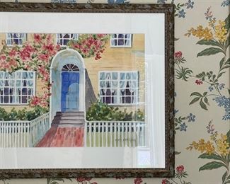 Watercolor Signed by Artist, Mary Ann Gaul. Measures 23.5" x 17" without Frame ; 33" x 27" With Frame. Photo 1 of 3.