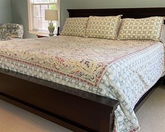 Pottery Barn Mahogany King Bed Frame. Measures 85" W x 49.5" H. Photo 1 of 2.