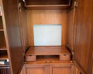 Media Cabinet / Book Case. Measures 104" W x 84" H. Photo 2 of 2.