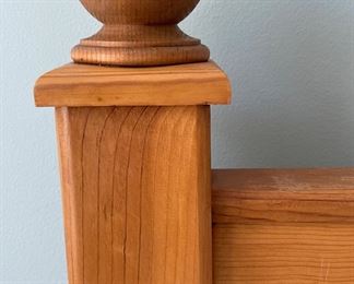 Land of Nod Twin Bed with Optional Guard Rails - 2 Available. Headboard Finial Measures 54" H. Photo 3 of 4.