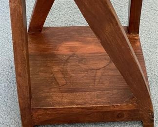 Sculptural Side Table. Measures 10" W x 10" W x 29" H. Photo 2 of 3.