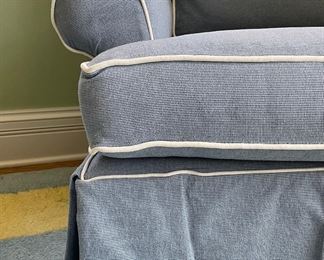 Crate & Barrel Amherst Swivel Glider with Slipcover. Photo 3 of 3.