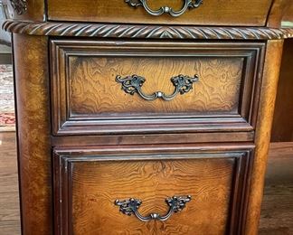 Toms-Price "Golden Age" Flame Mahogany Executive Desk. Measures 72" W x 36" D. Photo 2 of 5.