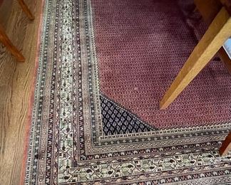 Einstein Moomjy Red Wool Persian-Style Rug. Measures 8' x 10' Photo 3 of 4.