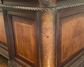 Toms-Price "Golden Age" Flame Mahogany Executive Desk. Measures 72" W x 36" D. Photo 4 of 5.