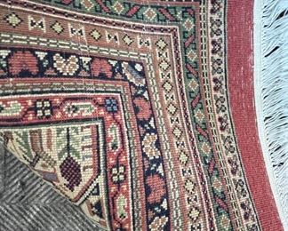 Einstein Moomjy Red Wool Persian-Style Rug. Measures 8' x 10' Photo 4 of 4.