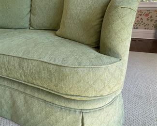 Wesley Hall Curved Backed Sofa. Measures 72" W x 40" D. Photo 4 of 5.