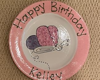 Happy Birthday "Kelley" Dessert Plate.