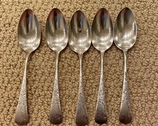 Gorham "Chrysanthemum" Sterling Silver Spoons.