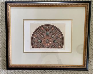 "Portrait Of A Marquetry Table" Framed Lithograph. Photo 1 of 2.