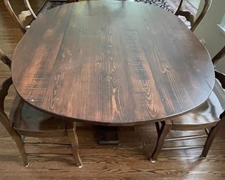 Oval Pedestal Dining Table. Measures 64" W x 48" D x 31" H. Photo 1 of 4.
